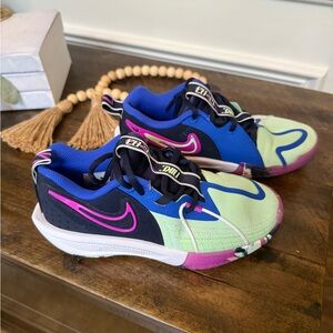 Nike Kids' Navy and Lime Green Sneakers